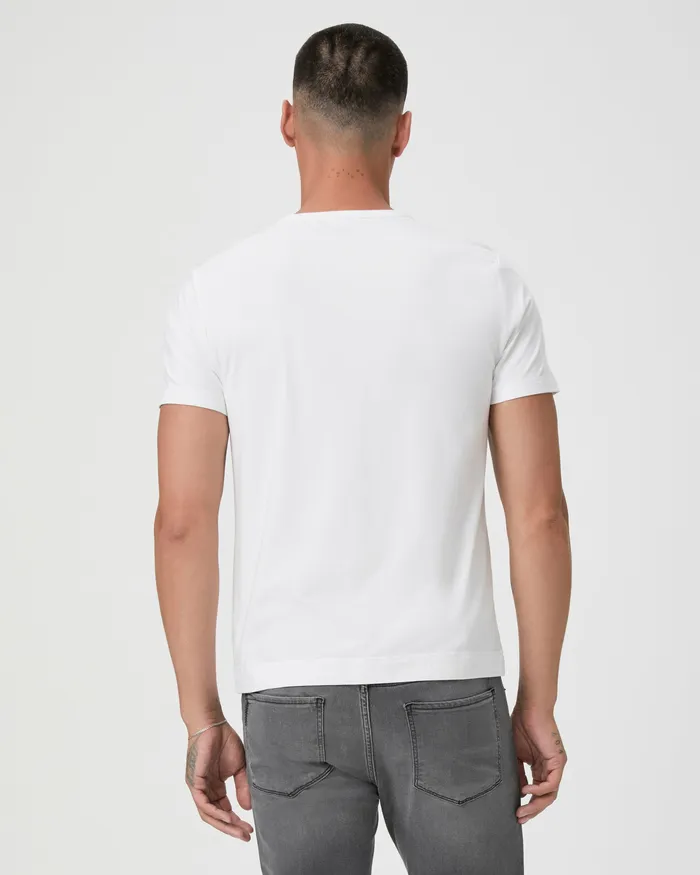 Tees Harwood Short Sleeve Henley 8211 Fresh White PAIGE Men