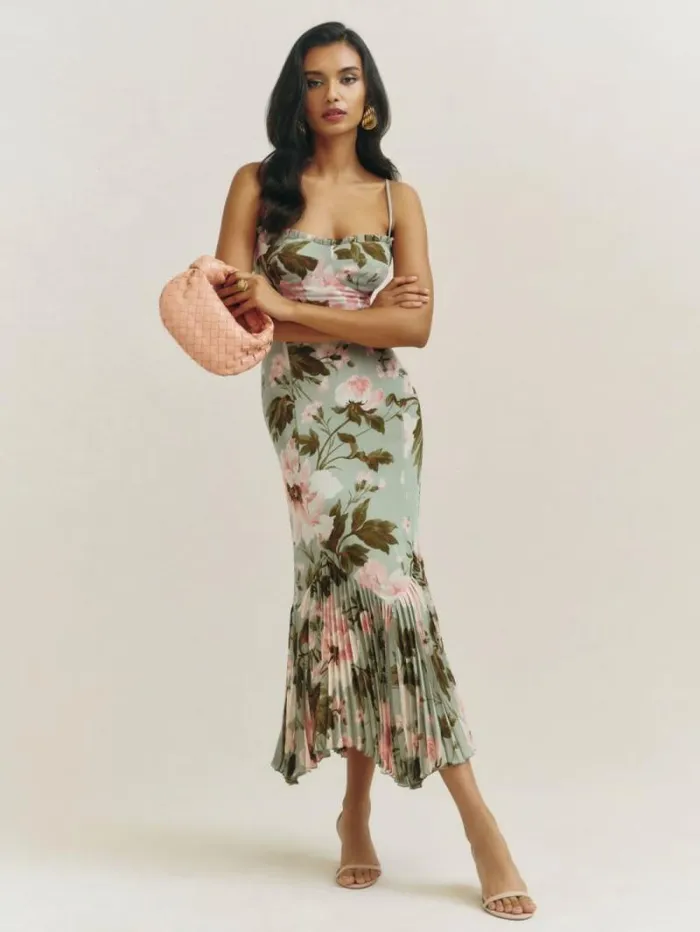 The Reformation Aiko Dress Fauna 8211 ClothingWeddings