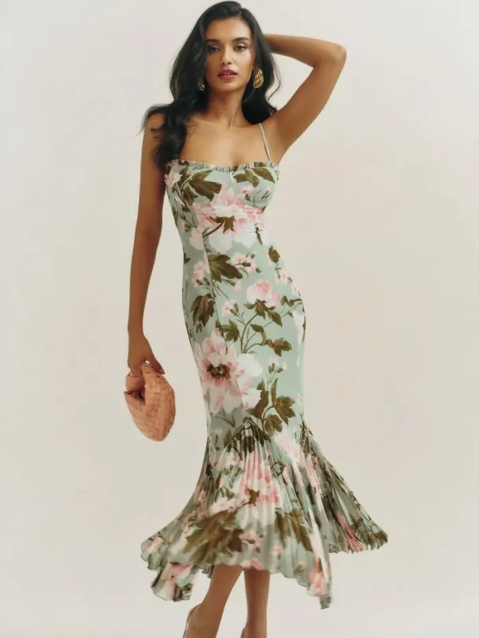 The Reformation Aiko Dress Fauna 8211 ClothingWeddings