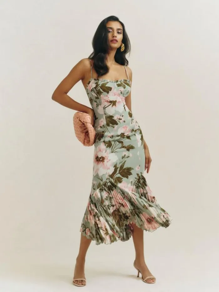 The Reformation Aiko Dress Fauna 8211 ClothingWeddings