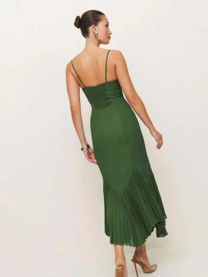 The Reformation Aiko Dress Moss 8211 ClothingWeddings