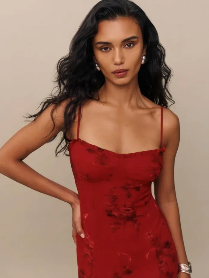 The Reformation Aiko Dress Vermillion 8211 ClothingWeddings