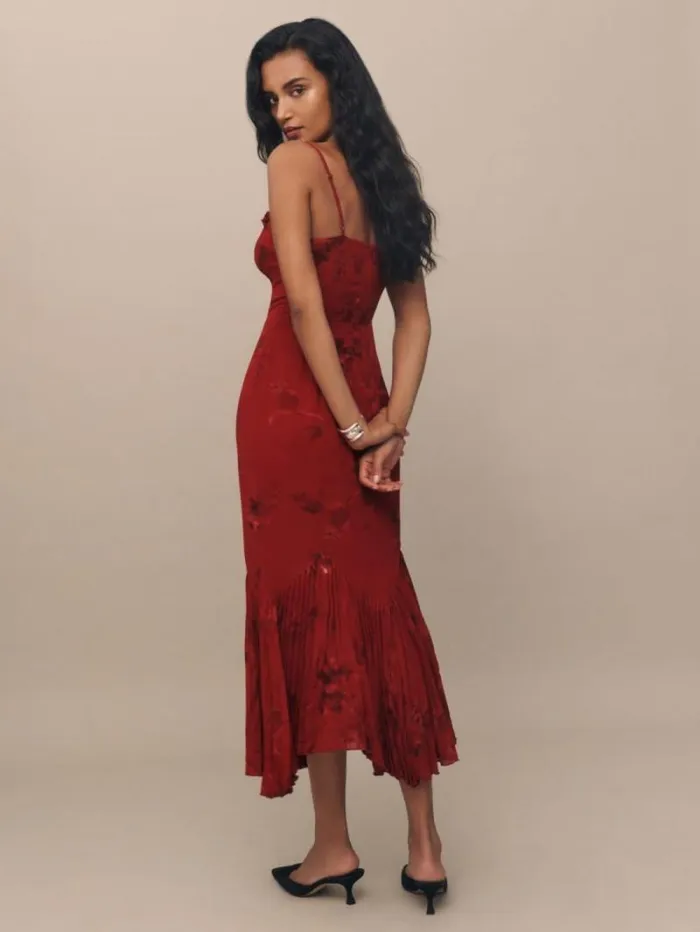 The Reformation Aiko Dress Vermillion 8211 ClothingWeddings