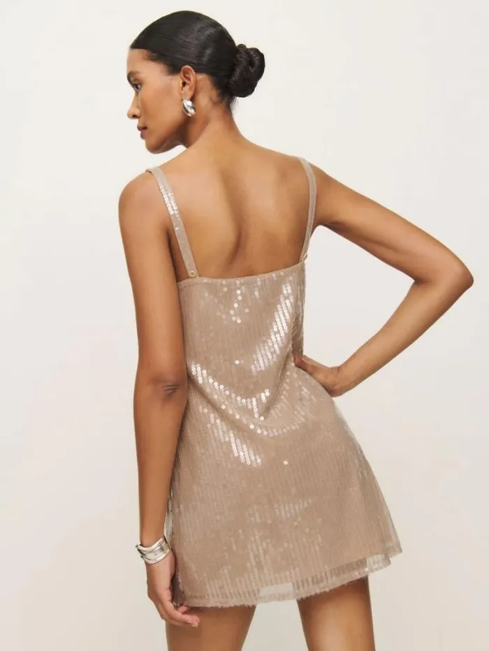 The Reformation Alaia Dress Champagne Sequin 8211 Clothing