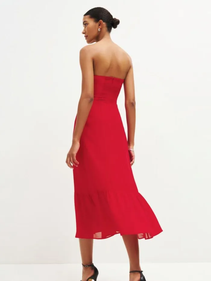 The Reformation Arta Dress Poinsettia 8211 Weddings