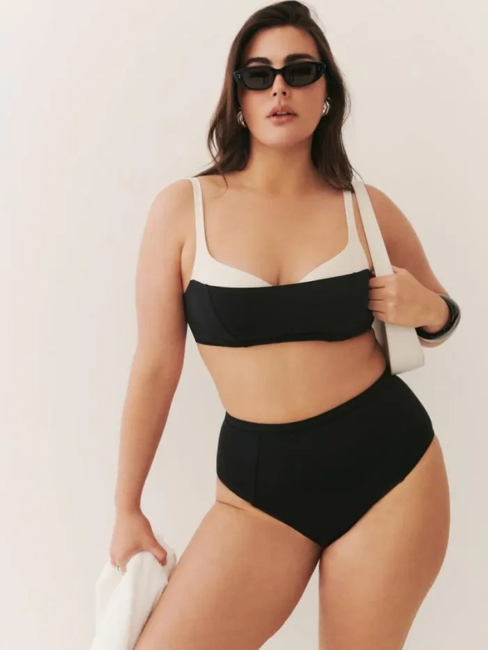 The Reformation Azure Bikini Bottom Black 8211 Clothing