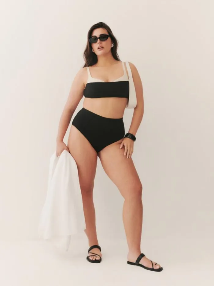 The Reformation Azure Bikini Bottom Black 8211 Clothing