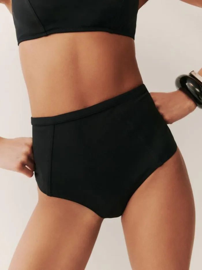 The Reformation Azure Bikini Bottom Black 8211 Clothing