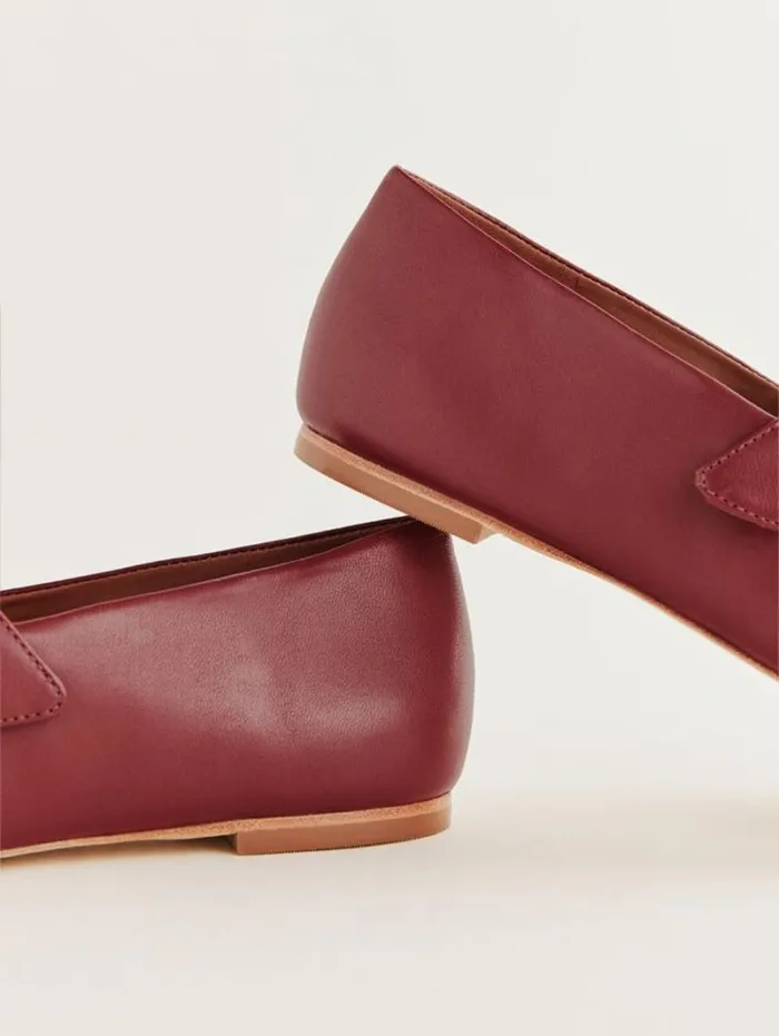 The Reformation Bethany Ballet Flat Brick Red Leather 8211 Shoes