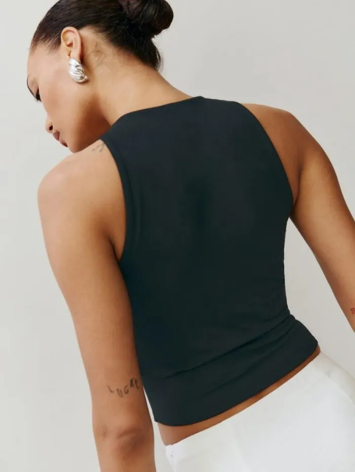 The Reformation Bowie Knit Top Black 8211 Clothing
