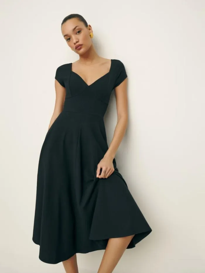 The Reformation Brynn Knit Dress Black 8211 Clothing
