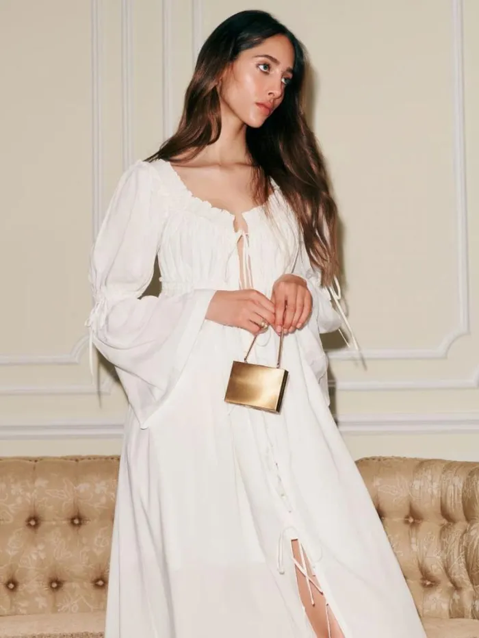 The Reformation Cabrini Dress Ivory 8211 Clothing