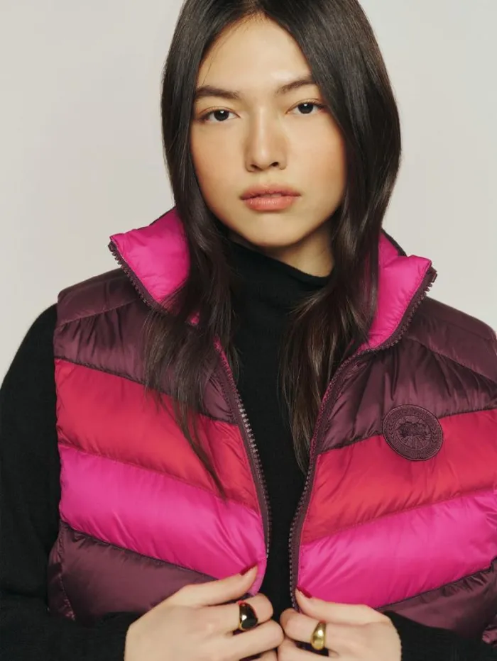 The Reformation Canada Goose X Reformation Layla Vest Sangria Multilotus Pink 8211 Clothing