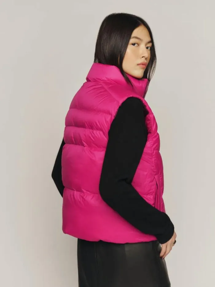 The Reformation Canada Goose X Reformation Layla Vest Sangria Multilotus Pink 8211 Clothing