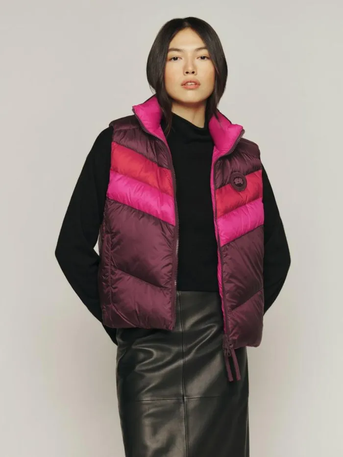 The Reformation Canada Goose X Reformation Layla Vest Sangria Multilotus Pink 8211 Clothing