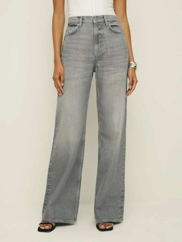 The Reformation Cary High Rise Slouchy Wide Leg Jeans Nixie 8211 Clothing