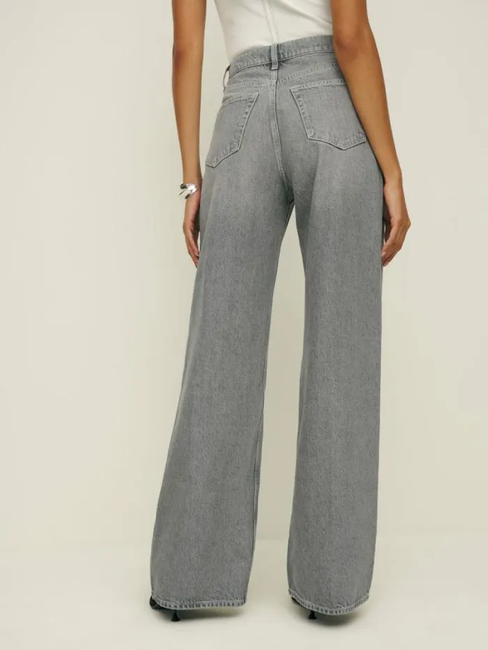 The Reformation Cary High Rise Slouchy Wide Leg Jeans Nixie 8211 Clothing