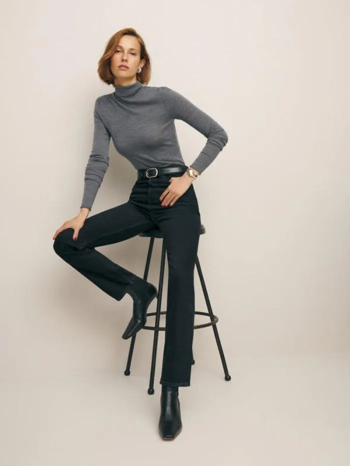 The Reformation Cynthia Stretch High Rise Straight Jeans Vana 8211 Clothing