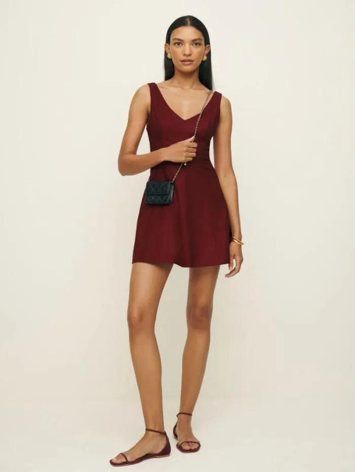 The Reformation Devi Dress Chianti 8211 Clothing