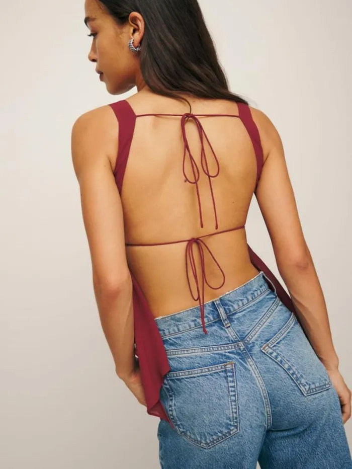 The Reformation Erica Top Chianti 8211 Clothing
