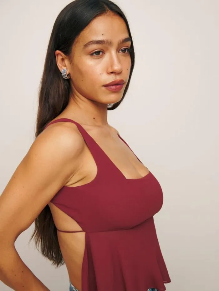 The Reformation Erica Top Chianti 8211 Clothing
