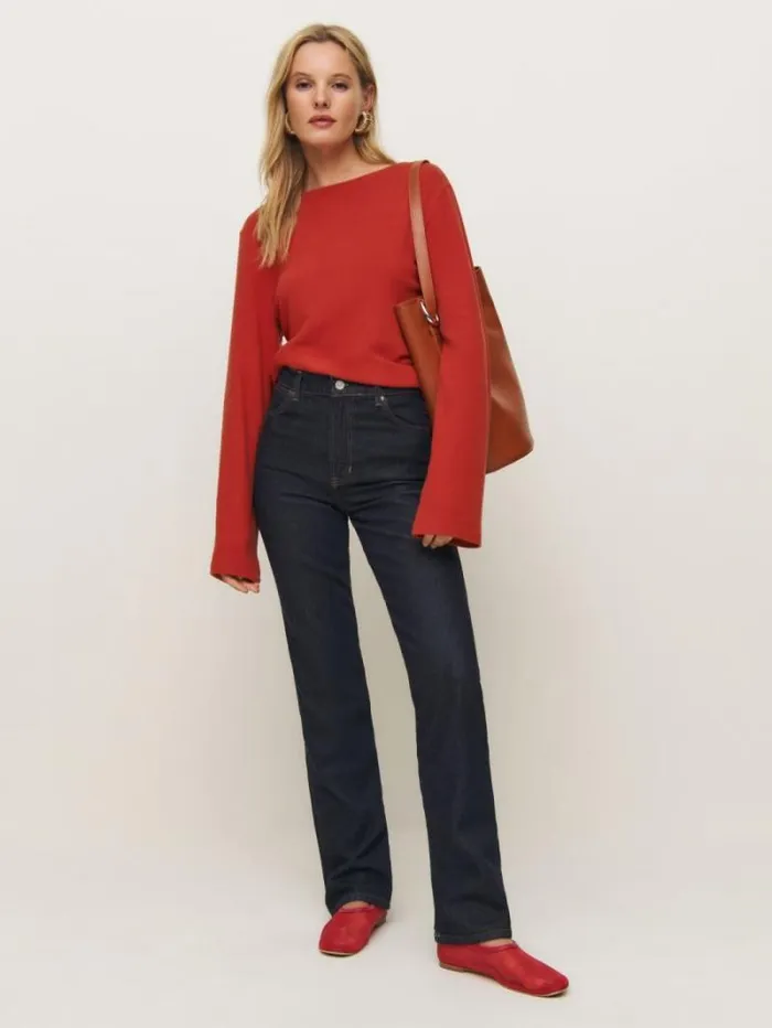 The Reformation Eternity Knit Top Sundried Tomato 8211 Clothing