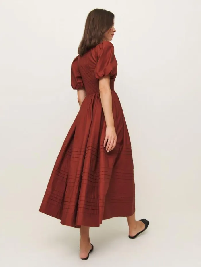 The Reformation Everlyn Dress Fig Jam 8211 Clothing