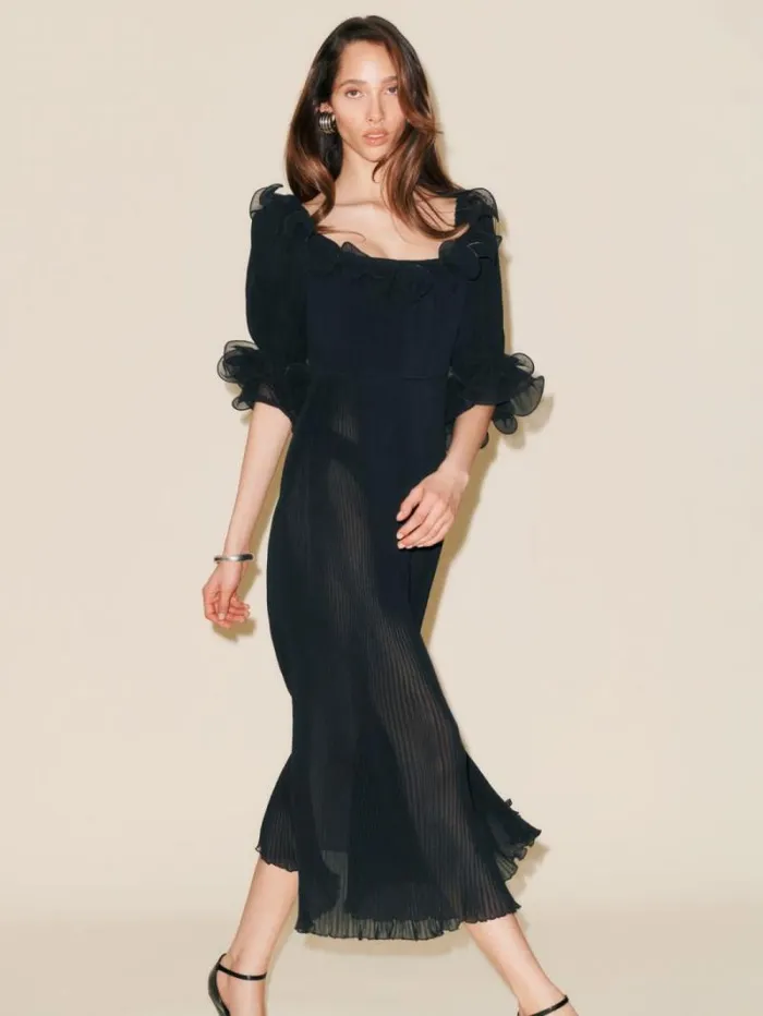 The Reformation Fann Dress Black 8211 Clothing