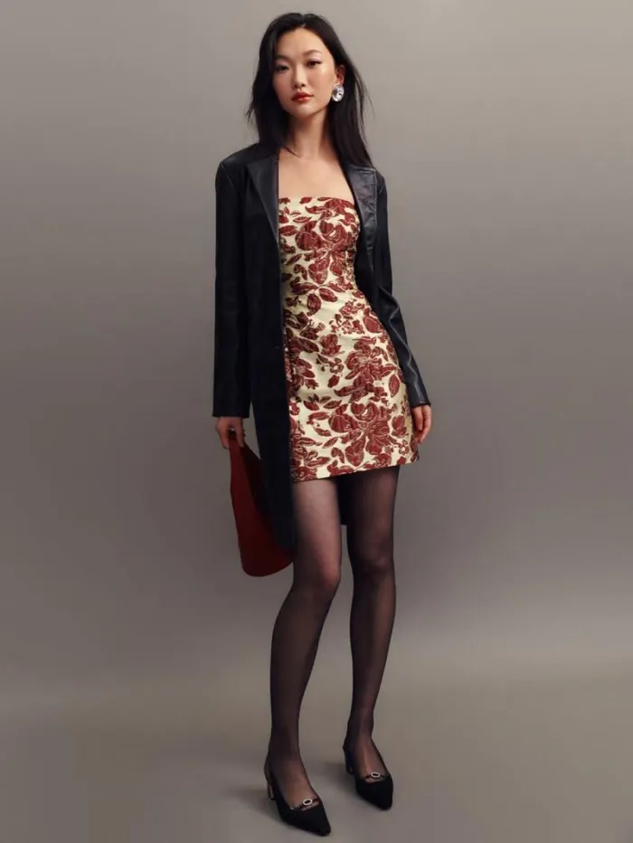 The Reformation Gabby Dress Carmine 8211 Clothing
