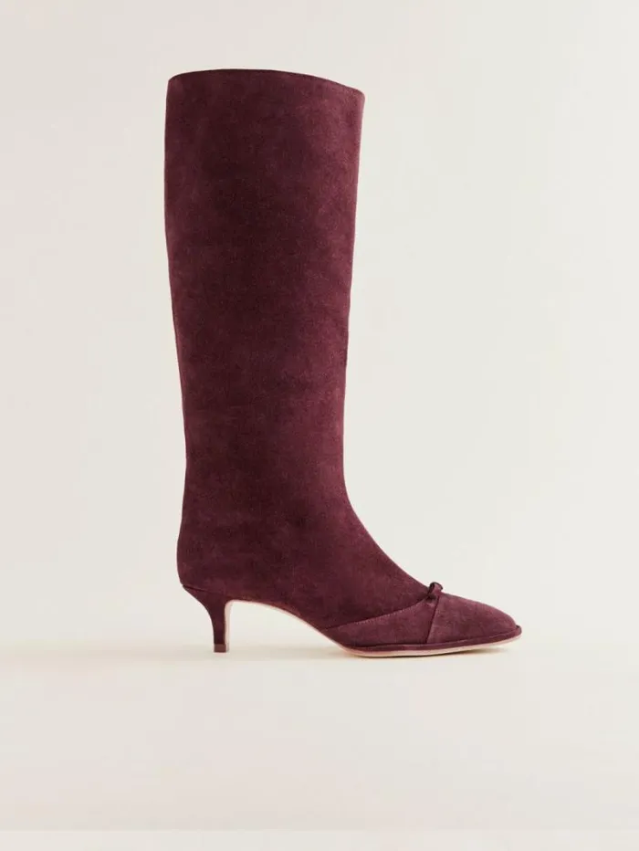 The Reformation Gal Knee High Boot Ruby Suede 8211 Shoes