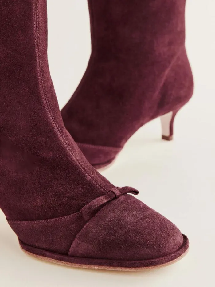 The Reformation Gal Knee High Boot Ruby Suede 8211 Shoes