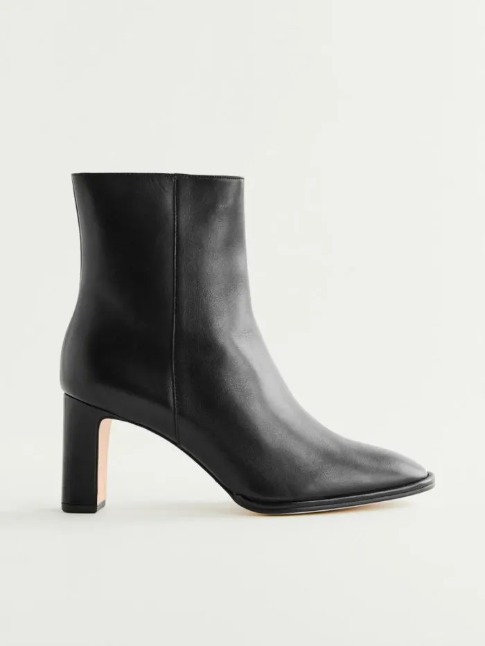 The Reformation Gillian Ankle Boot Black Leather 8211 Shoes
