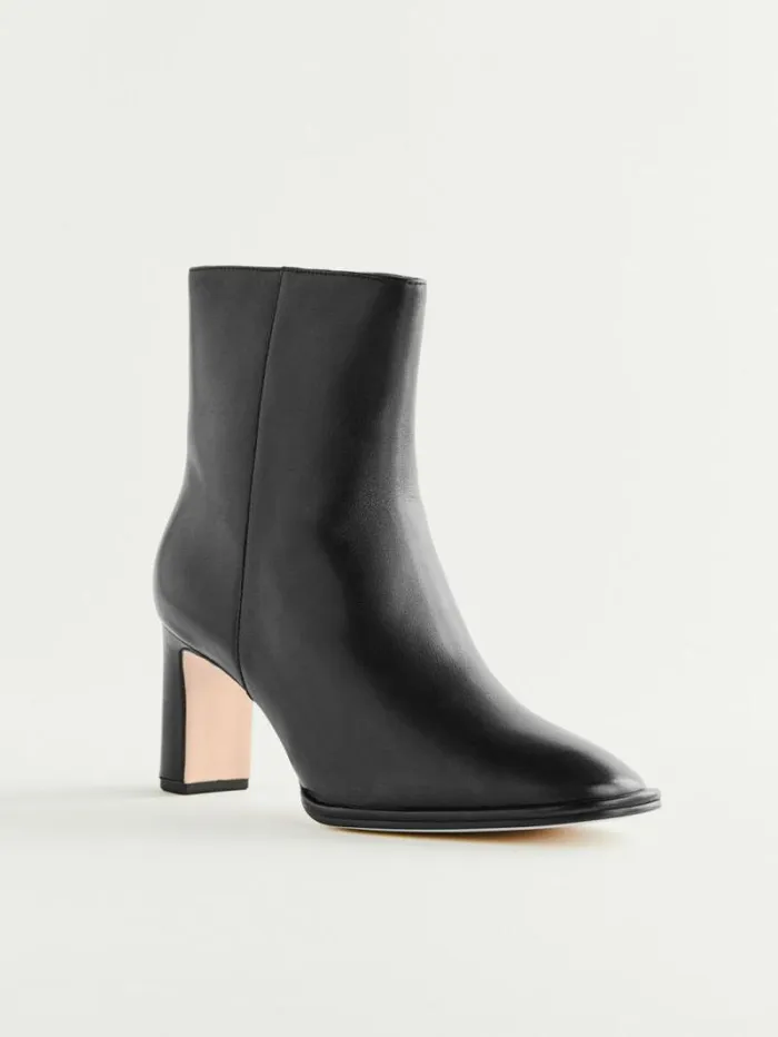 The Reformation Gillian Ankle Boot Black Leather 8211 Shoes