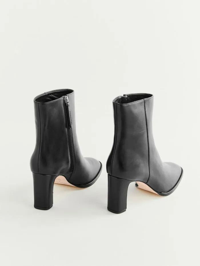 The Reformation Gillian Ankle Boot Black Leather 8211 Shoes