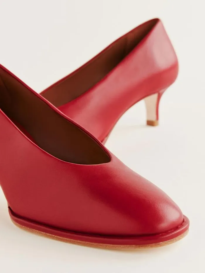 The Reformation Gracelynn Pump Scarlet Leather 8211 Shoes