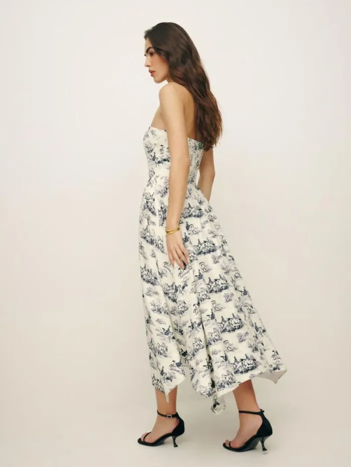 The Reformation Grazi Linen Dress Toile 8211 Clothing