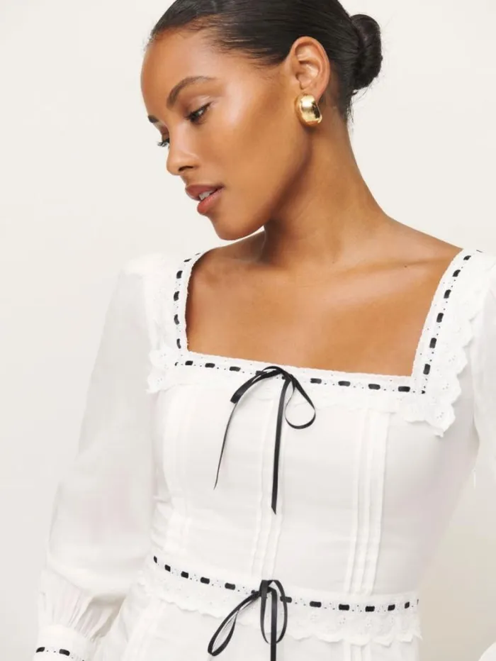 The Reformation Haisley Top White 8211 Clothing