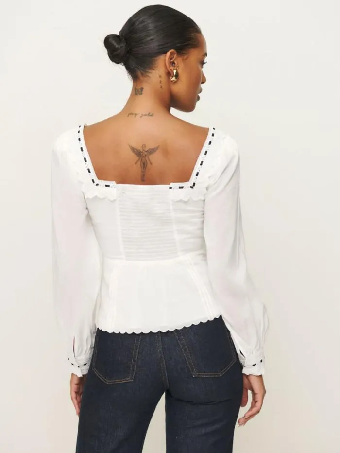 The Reformation Haisley Top White 8211 Clothing
