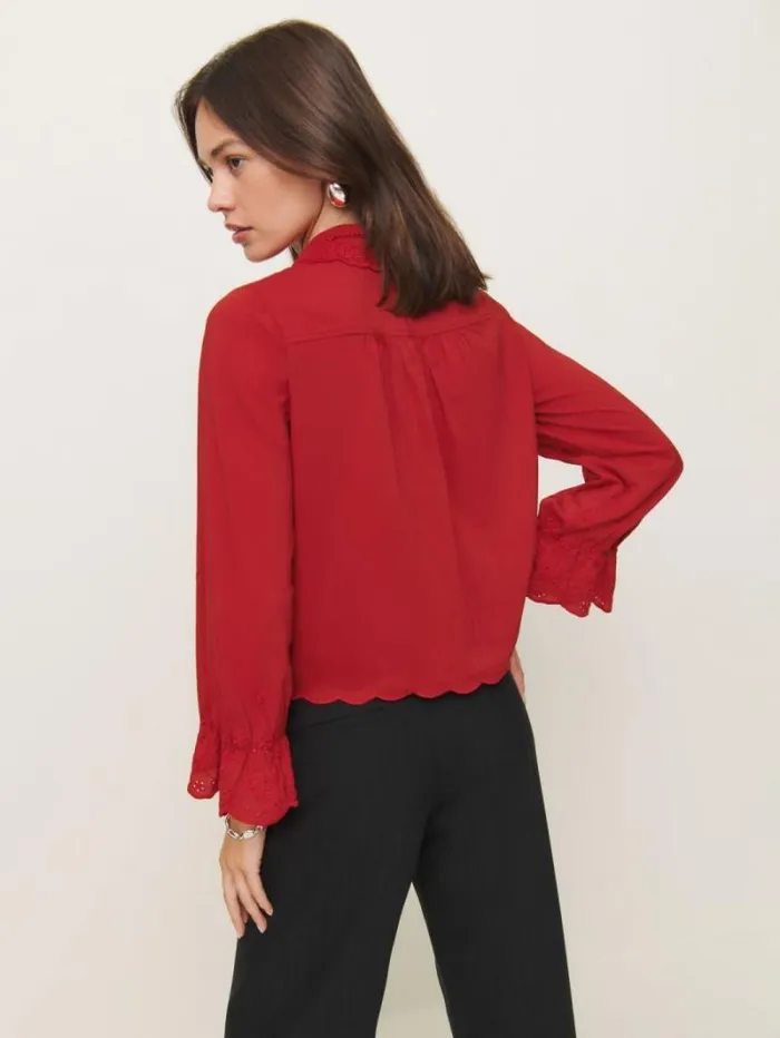 The Reformation Juni Top Lipstick 8211 Clothing