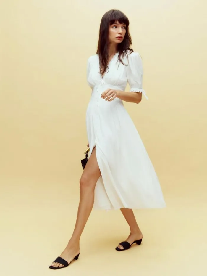 The Reformation Ketra Dress Ivory 8211 Clothing