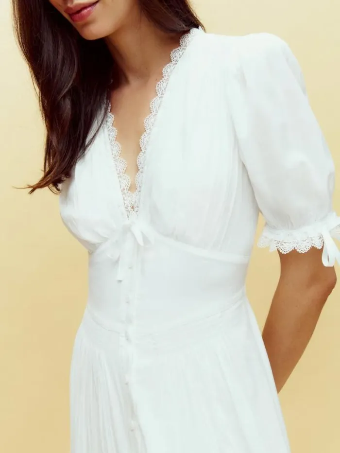 The Reformation Ketra Dress Ivory 8211 Clothing