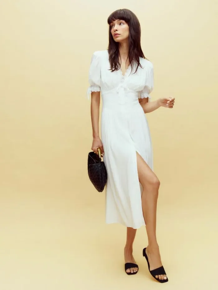 The Reformation Ketra Dress Ivory 8211 Clothing