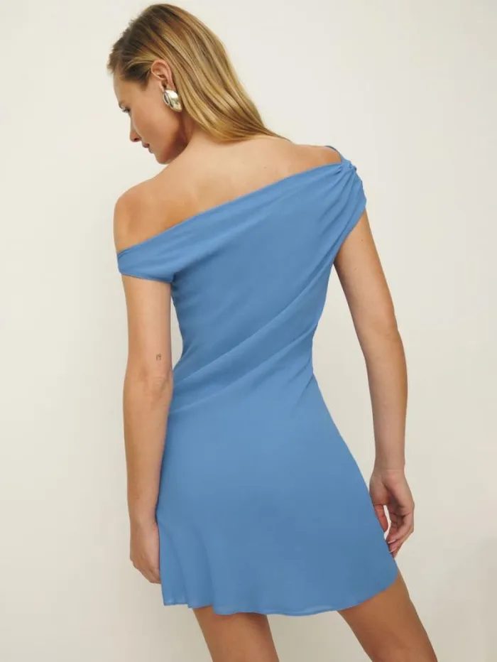 The Reformation Kristine Dress Azure 8211 Clothing