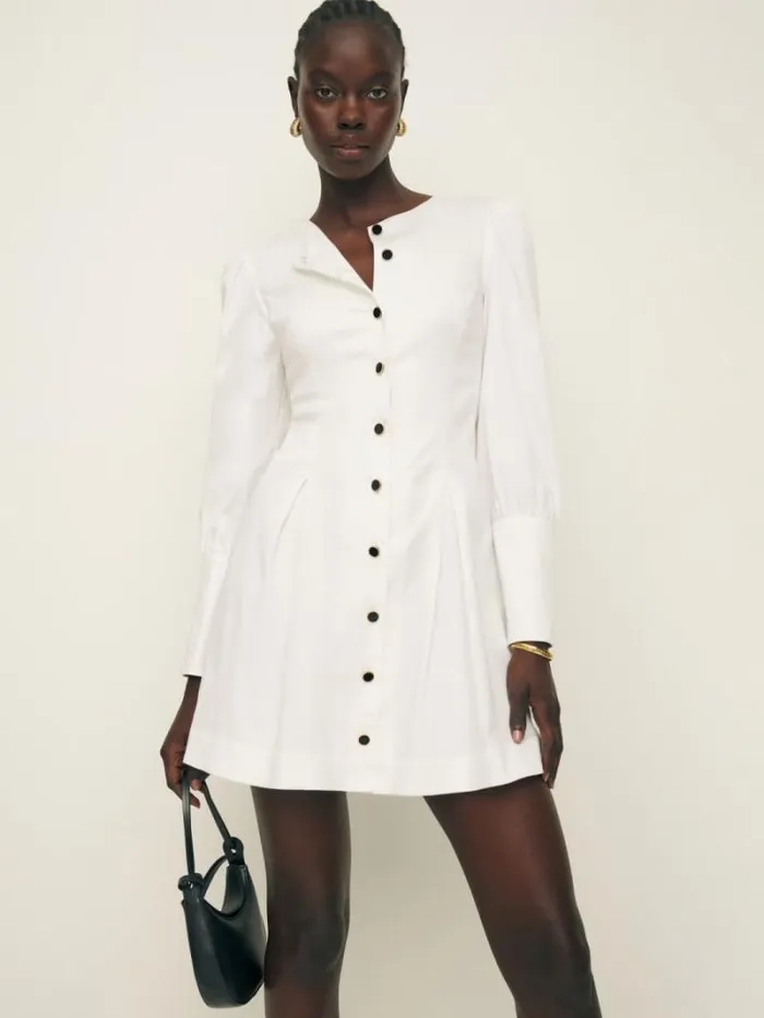 The Reformation Lovisa Dress White 8211 Clothing