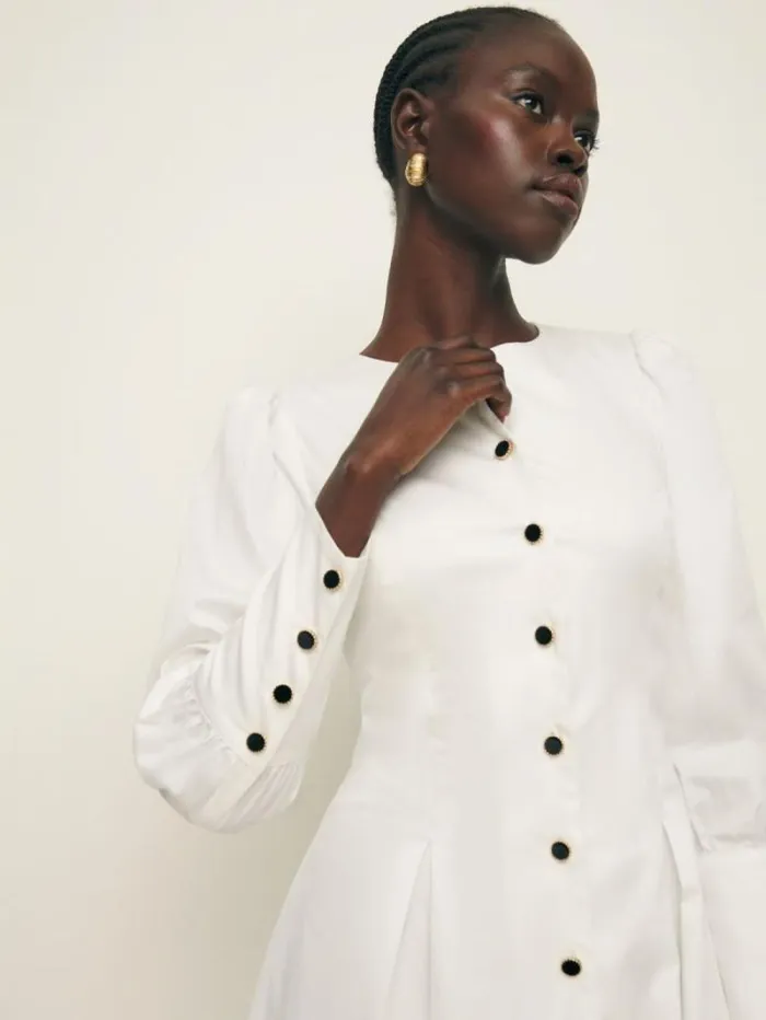 The Reformation Lovisa Dress White 8211 Clothing