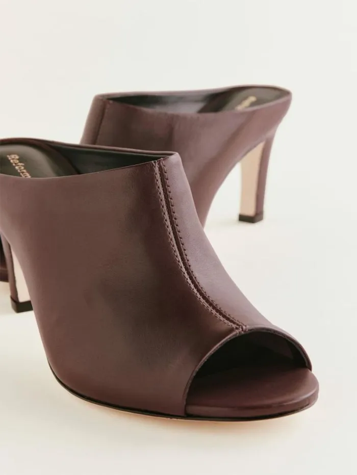 The Reformation Lydia Heeled Sandal Espresso Leather 8211 Shoes