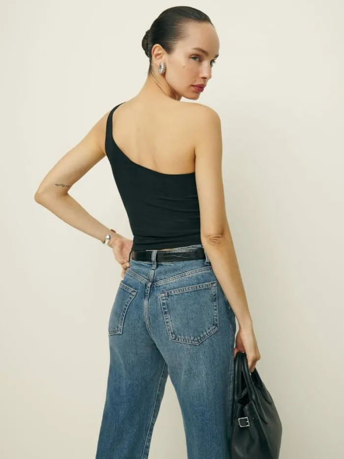 The Reformation Maddie Knit Top Black 8211 Clothing