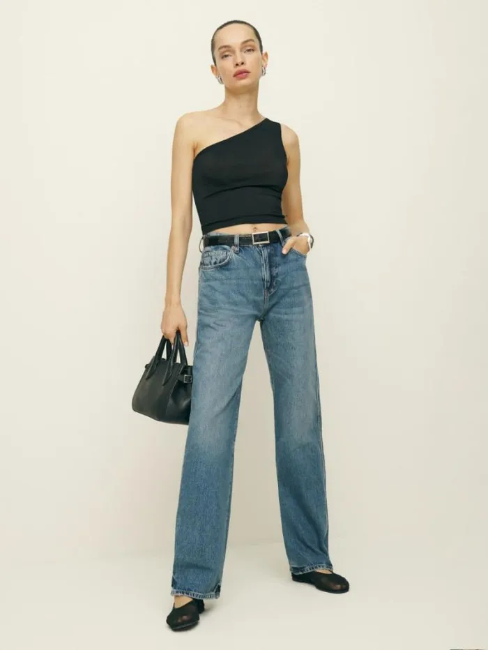 The Reformation Maddie Knit Top Black 8211 Clothing