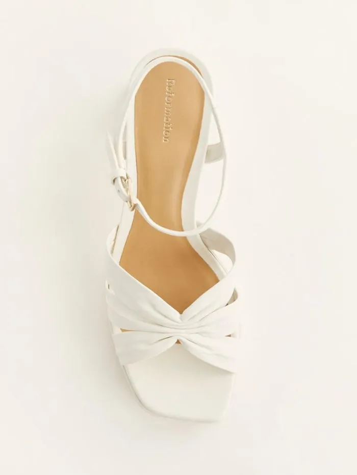 The Reformation Maize Platform Sandal White 8211 WeddingsShoes