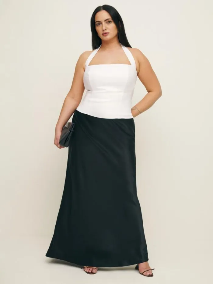 The Reformation Malika Linen Top Es White 8211 Clothing